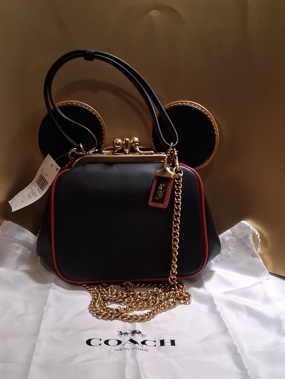 Coach x Disney x Keith Haring Mickey Mouse Kisslock Bag